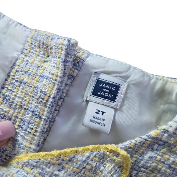 Janie & Jack Tweed Girl's Ruffle Romper Size: 2T - Picture 3 of 5